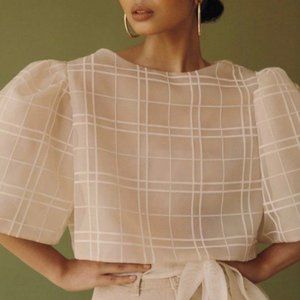 Vania Romoff Camisa Top in Plaid